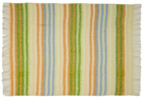 Žltá/zelená deka s prímesou vlny 140x200 cm Loom – Hübsch