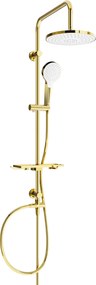 Mexen sprchový set T05 s hornou hlavicou 22,5cm, zlatá/biela, 798050593-50