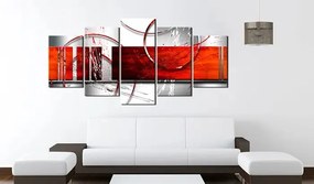 Obraz - Emphasis: red theme Veľkosť: 200x100, Verzia: Na talianskom plátne