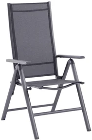 Sunfun Maja Polohovateľné kreslo, 67 × 58 × 110 cm, hliník, textil, antracit, tmavo sivá