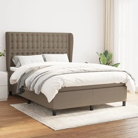 Boxspring posteľ s matracom sivohnedý 140x190 cm látka 3128281