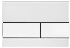 Ovládacie tlačidlo Tece Square sklo v bielej farbe 9240800, 1 ks