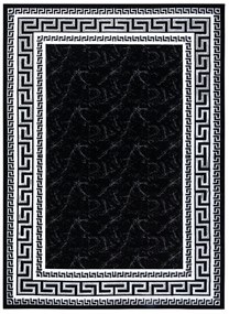 Kusový koberec Gloss 2813 87 greek black/grey, 280x370, čiernobiela, chodba / predsieň, Dywany Łuszczów