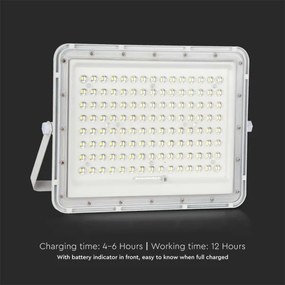 LED Vonkajší solárny reflektor LED/20W/3,2V 4000K biela + DO