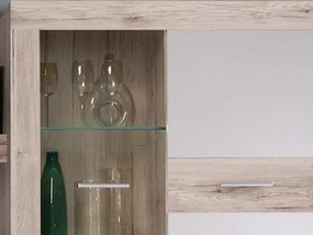 Obývacia stena Zumba, dub pieskový/biela