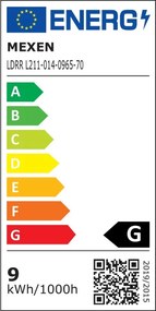 Mexen LDRR, LED stropné svietidlo na zapustenie 14 x 14 cm, 9W, studená - 6500K, 720 lm, čierna - L211-014-0965-70