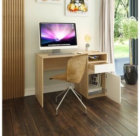 PC stolík Bolegy (dub sonoma + biela) . Vlastná spoľahlivá doprava až k Vám domov. 1097193