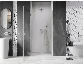 Mexen, Mexen Lunar-B výklopné sprchové dvere ľavé 85 cm, transparentné, chróm - 832-085-000-01-00-L