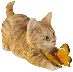 Dekoratívne soška mačky s motýlikom - 19 * 8 * 10 cm