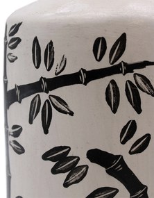 Keramická váza Bambusový motív - Hranatá Prírodná
