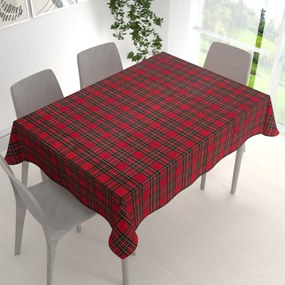 Biante Vianočný dekoračný obdĺžnikový obrus PML-078 Červeno-zelené káro 140x160 cm