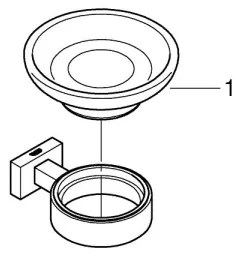 GROHE 40754001 - Miska na mydlo ESSENTIALS CUBE lesklý chróm