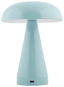 Svetlomodrá LED stmievateľná stolová lampa s kovovým tienidlom (výška 20,5 cm) Rachel – Leitmotiv