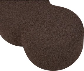 Tmavohnedý taburet z textílie buklé Umbo – noo.ma