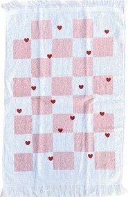 Kuchynský froté uterák s motívom srdiečok - 40*66 cm