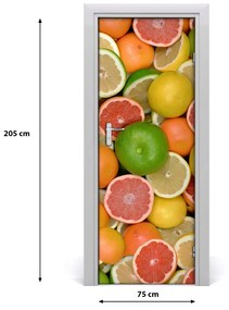 Fototapeta na dvere samolepiace citrusové ovocie 75x205 cm