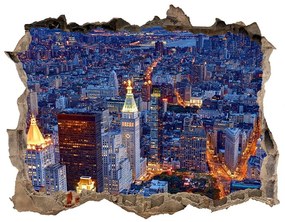 Nálepka fototapeta 3D výhled Manhattan v noci nd-k-96722456