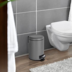 Wenko Pedálový odpadkový kôš Leman 3 l, sivá, 3 l