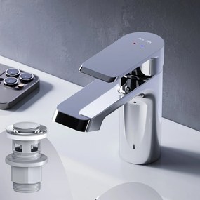 Umývadlová batéria AM.PM Flash FNA82100 jednopáková s odtokovým ventilom, chróm