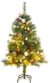 Umelý výklopný vianočný stromček 150 LED a sada gúľ 150 cm 3210194