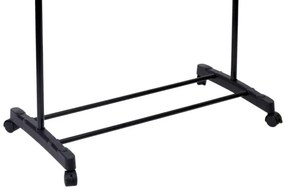 Vešiakový stojan na kolieskach ELA čierny