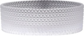 BPS-koupelny Sklenené umývadlo na dosku HYD-BRT1-WH-360 36x12 cm, matné