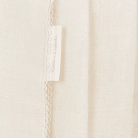 Bambusová Junior zavinovačka s čipkou vanilka 100x135 cm