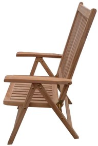 TEXIM EDY - záhradný teaková skladacie a polohovacie stolička, teak
