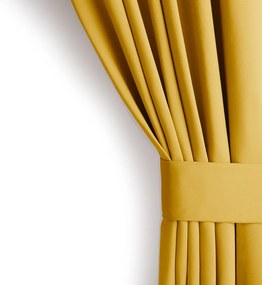 Záves AmeliaHome Blackout s priechodkami 140x245 cm horčicový
