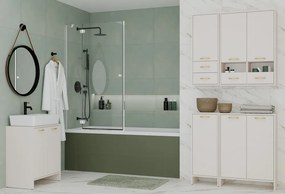 Závěsná koupelnová skříňka Nina W1D2S 35 cm kašmírová