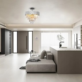 Luster na tyči CARISMA 9xE14/40W/230V matný chróm