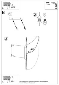 Nástenné svietidlo Tila, 1x čierne kovové tienidlo, (40 cm)