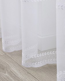 Záclona so systémom FLEX (dvojité spony flex) farba produktu biela látka polopriehľadný, zapletaná, vzorované