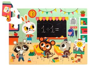 Petit Monkey Detské puzzle: Škola