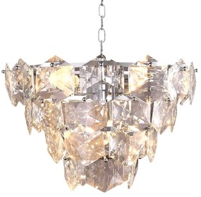 Krištáľový luster na reťazi DIANA 6xE14/40W/230V matný chróm