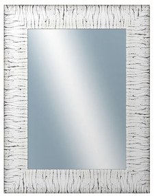 DANTIK - Zrkadlo v rámu, rozmer s rámom 70x90 cm z lišty SAUDEK biela čierne čiary (2512)