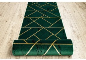 Behúň EMERALD exkluzívny 1012 glamour, marmur, geometrický zelený / zlatý - Výpredaj
