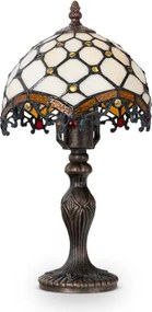 Brilagi - Tiffany vitrážová stolová lampa SLONOVINOVÁ 1xE27/60W/230V