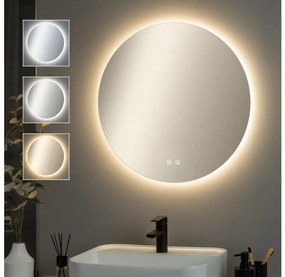 Brilagi - LED stmievateľné zrkadlo s vyhrievaním a podsvietením DEMI PRO LED/20W/230V priemer 60 cm IP44