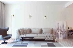 Argon 4264 - Nástenné bodové svietidlo DORIA 1xE27/15W/230V biela/mosadz