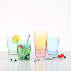 Poháre Tumbler modré 515 ml set 6 ks – 21st Century Glas Lunasol META Glass - 322660