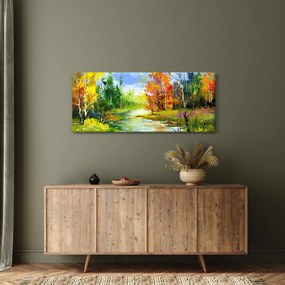 Obraz - Maľba krajiny (120x50 cm)