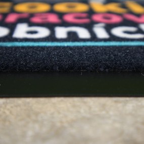 Mercury Flooring, Rohožka Zaklopaním súhlasíte s cookies 40x60 cm, 40x60, čierna