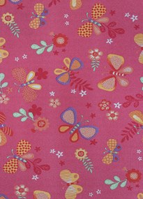 Koberce Breno Metrážny koberec PAPILLON 66, šíře role 400 cm, ružová, viacfarebná