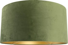Zamatové tienidlo na lampu zelené 50/50/25 so zlatým interiérom