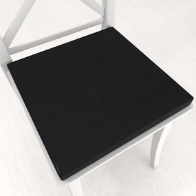 Biante Štvorcový podsedák z imitácie brúsenej kože Alcantara ALC-012 Čierny - 38x38x3 cm