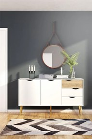 Biela komoda OSLO 75381 s 3 zásuvkami