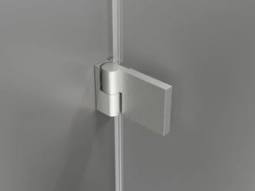 Mexen Lunar-B, pravé otočné sprchové dvere 125 cm, 8mm číre sklo, oceľový profil, 832S-125-050-97-00-P
