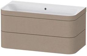 DURAVIT Happy D.2 Plus c-bonded závesná skrinka s nábytkovým umývadlom bez otvoru, 2 zásuvky, 975 x 490 x 480 mm, plátno, HP4638N7575