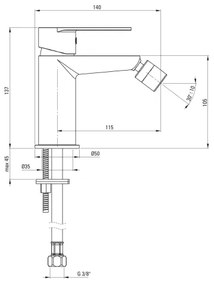 Deante BGA_030M - Bidetová batéria ALPINIA lesklý chróm